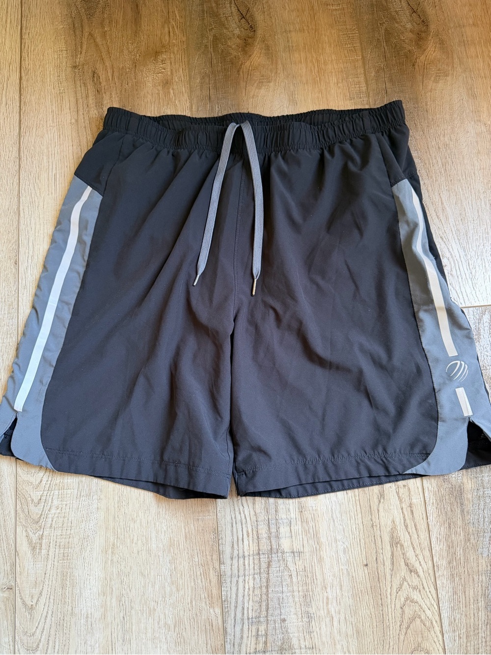 MPG Black Athletic Shorts with Gray Side Panels
